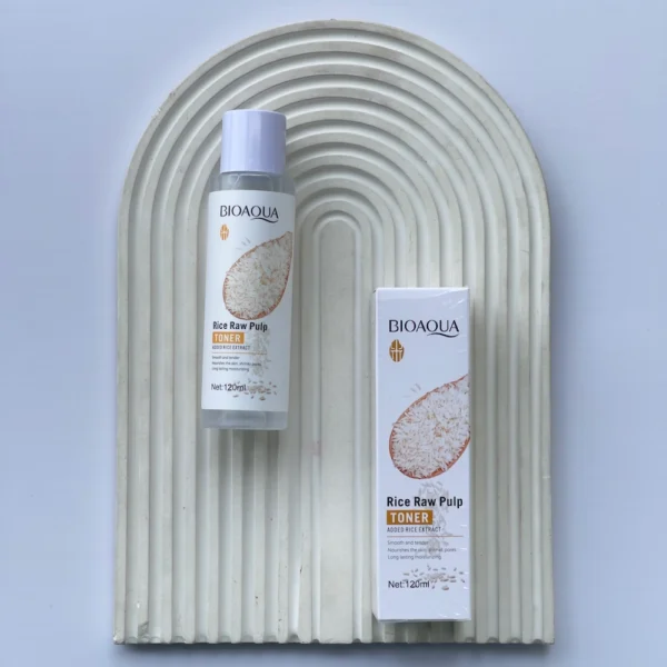 تونر روشن‌ کننده و آبرسان برنج بیوآکوا | Bioaqua Rice Raw Pulp Toner 120ml